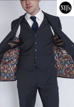 Load image into Gallery viewer, Charlie navy 3 piece suit for hire
