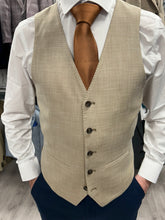 Load image into Gallery viewer, Parker black 2 piece with Kurt beige waistcoat suit for hire
