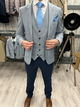 Load image into Gallery viewer, Mark Sky Blue Jacket &amp; Waistcoat - Navy Trousers
