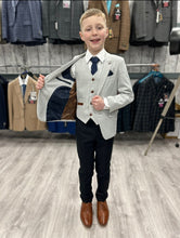 Load image into Gallery viewer, Boy&#39;s Mark Stone 3 Piece Suit with navy trouser
