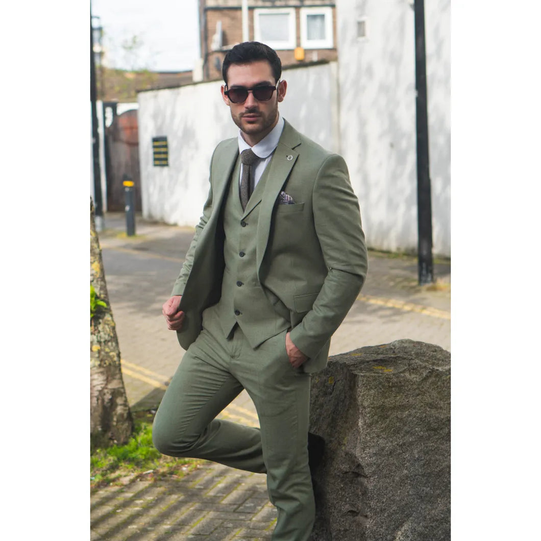 Patrick Sage Linen suit for hire