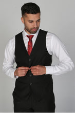 Load image into Gallery viewer, Parker black 3 piece suit for hire
