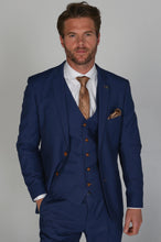 Load image into Gallery viewer, Mayfair Blue Jacket &amp; Trouser with Mayfair Stone waistcoat + Mayfair Blue Wedding Quotation
