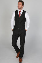 Load image into Gallery viewer, Harry black tux 3 piece suit for hire
