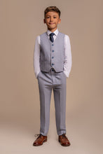 Load image into Gallery viewer, Boy&#39;s Caridi Sky Blue 3 Piece Suit
