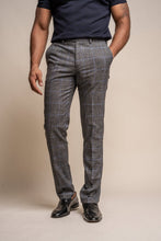 Load image into Gallery viewer, Power Grey Tweed 3 Piece Slim Fit Suit
