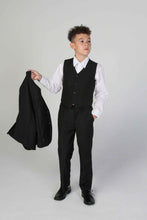 Load image into Gallery viewer, Parker Black Boys 3 Piece Suit
