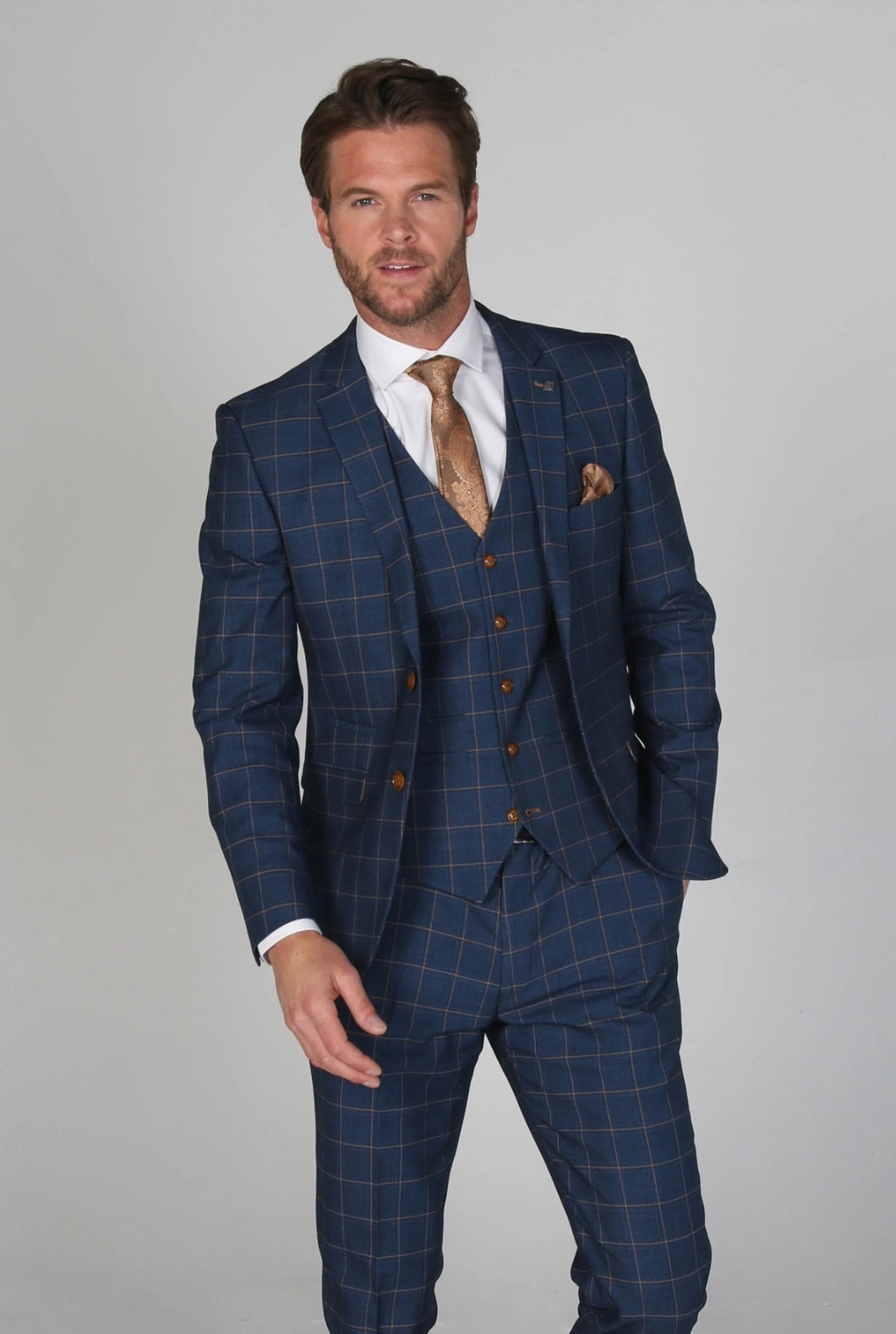 Hamley's Navy 3 Piece Suit - MJ's Menswear Derry