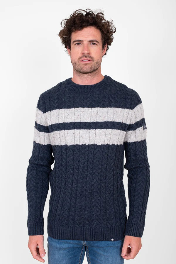 Stripe Crew Neck - MJ's Menswear Derry