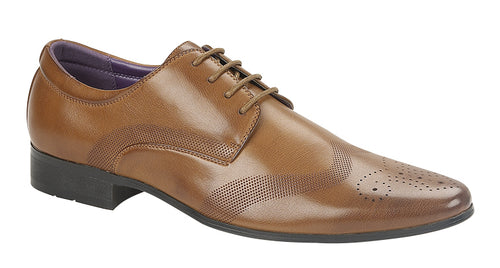 Crompton Tan Formal Shoe - MJ's Menswear Derry